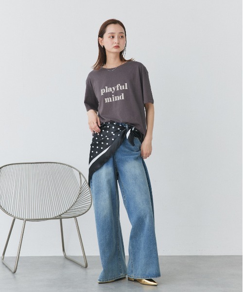 tシャツ ロゴプリント オーバーサイズ Tシャツ レディース | ad thie | 11