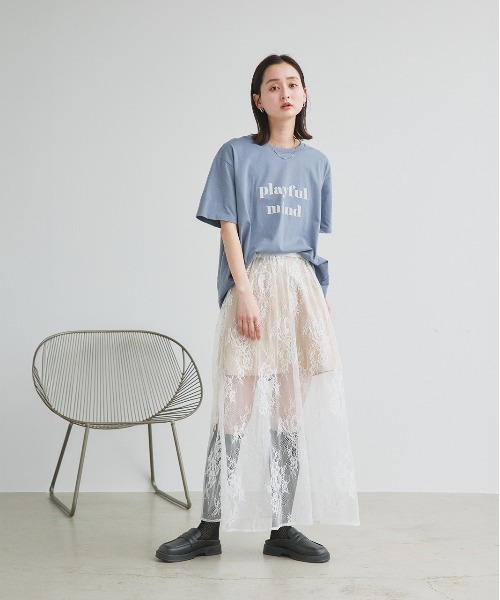 tシャツ ロゴプリント オーバーサイズ Tシャツ レディース | ad thie | 18