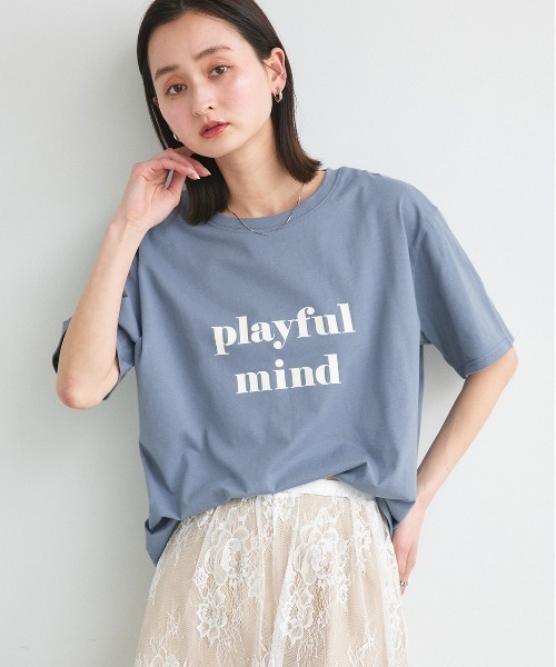 tシャツ ロゴプリント オーバーサイズ Tシャツ レディース | ad thie | 22