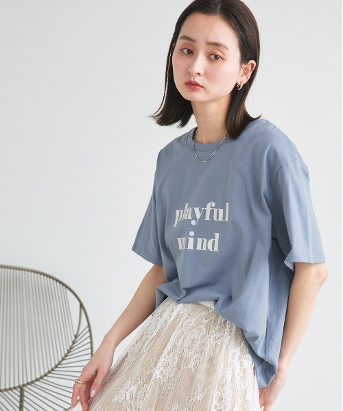 tシャツ ロゴプリント オーバーサイズ Tシャツ レディース | ad thie | 23