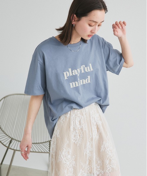 tシャツ ロゴプリント オーバーサイズ Tシャツ レディース | ad thie | 24