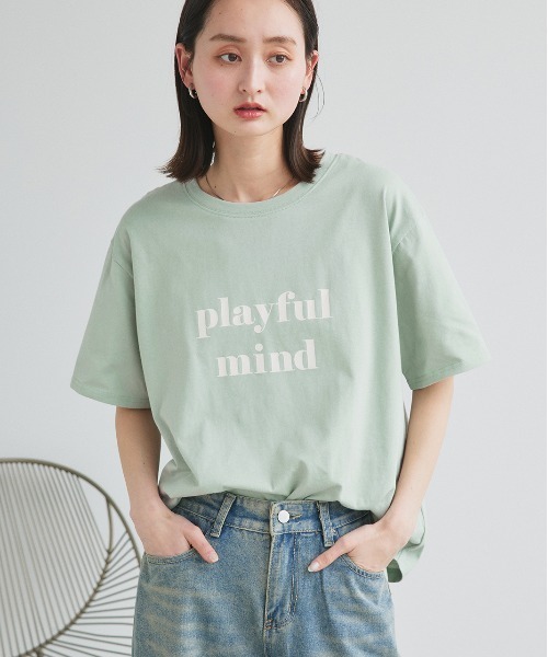 tシャツ ロゴプリント オーバーサイズ Tシャツ レディース | ad thie | 27