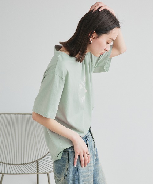 tシャツ ロゴプリント オーバーサイズ Tシャツ レディース | ad thie | 28