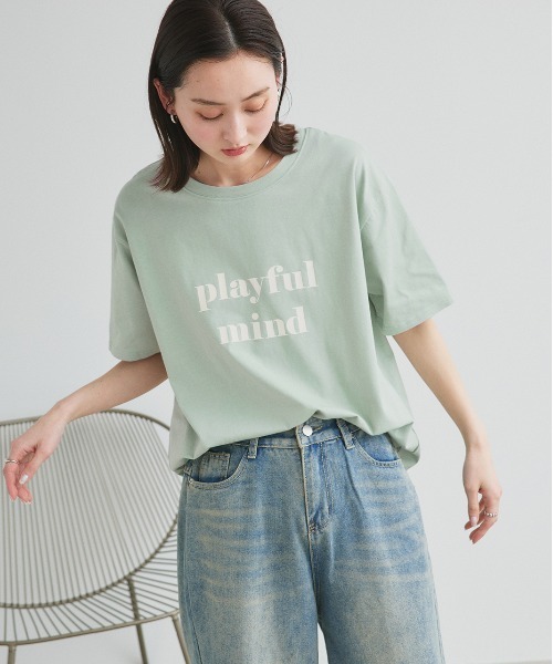 tシャツ ロゴプリント オーバーサイズ Tシャツ レディース | ad thie | 29