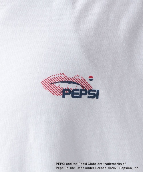 PEPSI（ペプシ） tシャツ 「PEPSI/ペプシ」コラボプリント/リンガーT