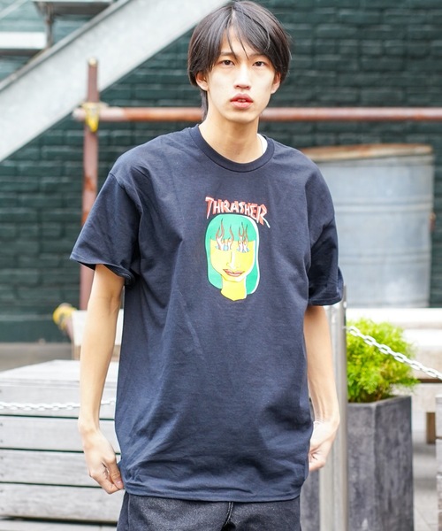 ★Thrasher Bully T-Shirt 関税込★ THRASHER tシャツ THRASHER/スラッシャー mag POWDER FRONT T