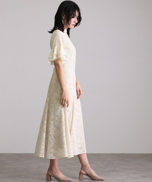 atlo PourVous パーティードレス　オケージョン atlo オケージョンドレス 小柄 ゆったり ワンピース 結婚式