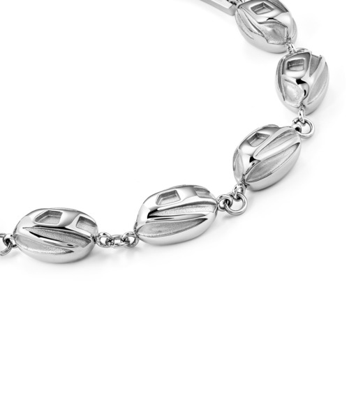 DIESEL シルバーブレスレット　ステンレス製 DIESEL（ディーゼル） ブレスレット アクセサリー メンズ ブレスレット