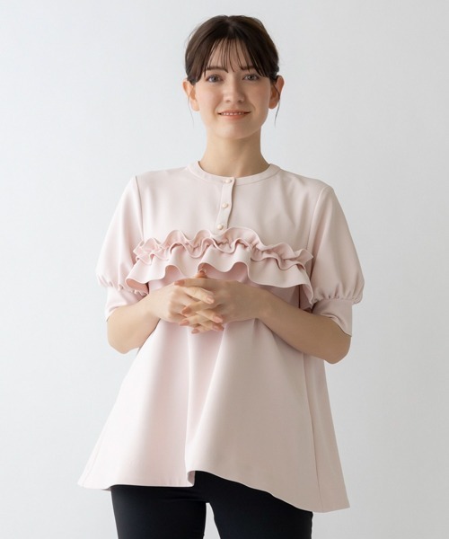 SONOフリルフルチュニックプルオーバー Sono tシャツ 「SONO/ソーノ」フリルフルチュニックプルオーバー