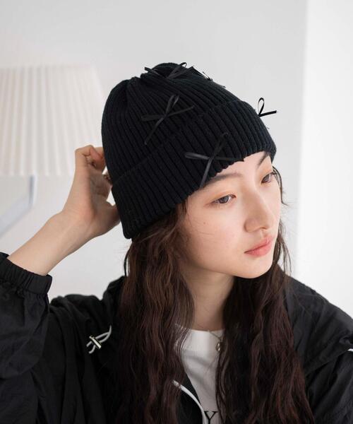 WEGO（ウィゴー） ニット帽 ニットキャップ WEGO/ribbon knit cap