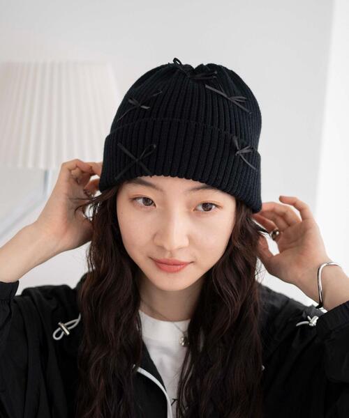 WEGO（ウィゴー） ニット帽 ニットキャップ WEGO/ribbon knit cap