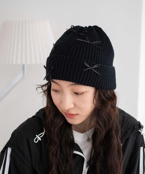 WEGO（ウィゴー） ニット帽 ニットキャップ WEGO/ribbon knit cap