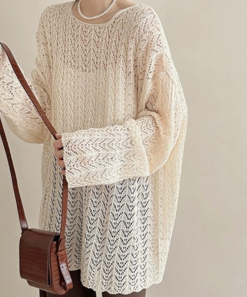 ヨーロッパ vintage オーバーサイズ　レザー　編み込み　ニット トップス 楽天市場】【半額クーポン対象】ニット トップス プルオーバー