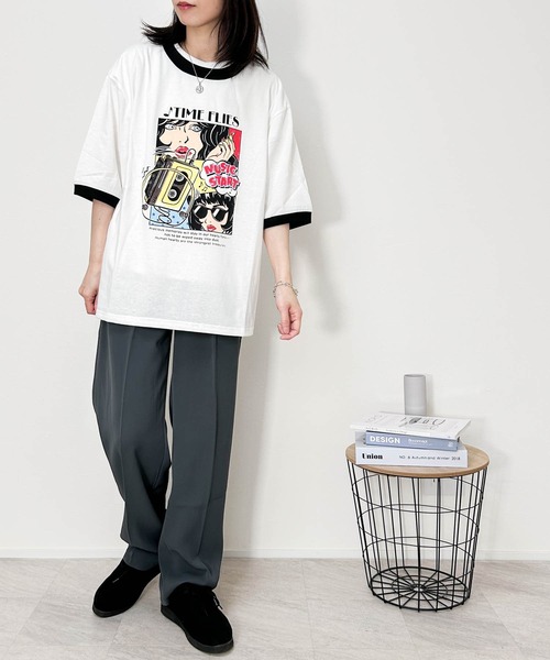 Anytime Songs tシャツ 16/TC 天竺リンガープリントTシャツ(LUCK