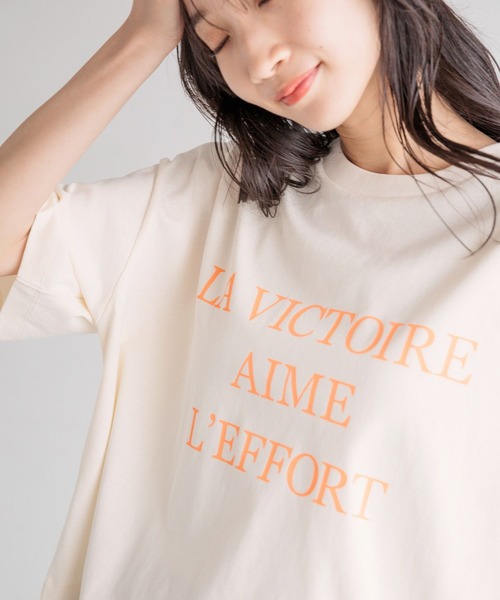 LOWRYS FARM（ローリーズファーム） tシャツ メッセージショートTSS