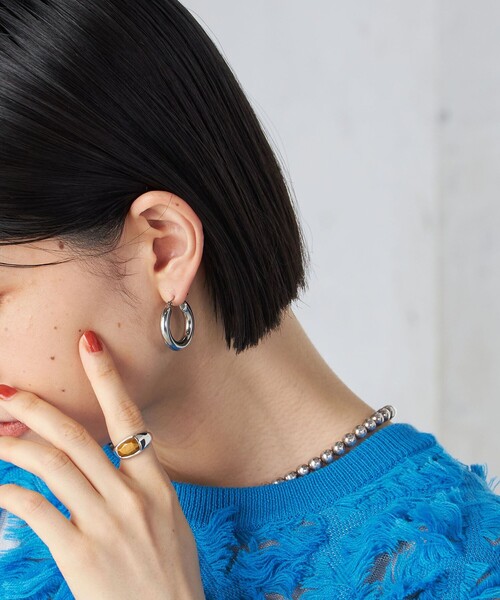 SHIPS（シップス） フープ ピアス ステンレス フープ ピアス（M