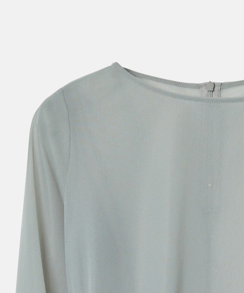 LE CIEL BLEU tシャツ デザインギャザードカットアウトトップ