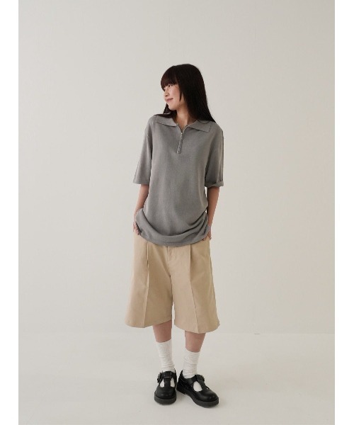 【きりさん専用】Supreme ハーフジップ ポロシャツ ポロニット Supreme 'Knit Polo'ニットポロ ポロシャツ Sweater 黒 ブラック L