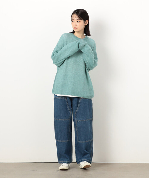 Purple&Yellow セーター ニット シアーニット×長袖Tシャツ