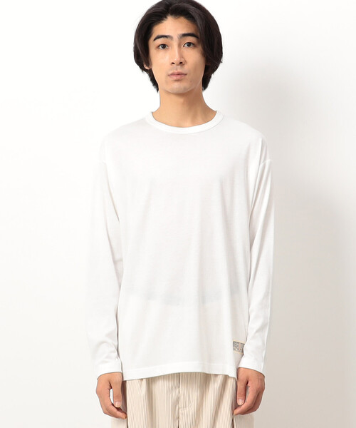 25SS 新作　Theory シアーニットTシャツ Purple&Yellow セーター ニット シアーニット×長袖Tシャツ