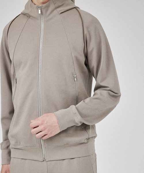 【極美品】セラミックパワーギア ナイロンパーカー セットアップ ジャージ SPORTY CASUAL】ストレッチジャージパーカー セットアップ着用可