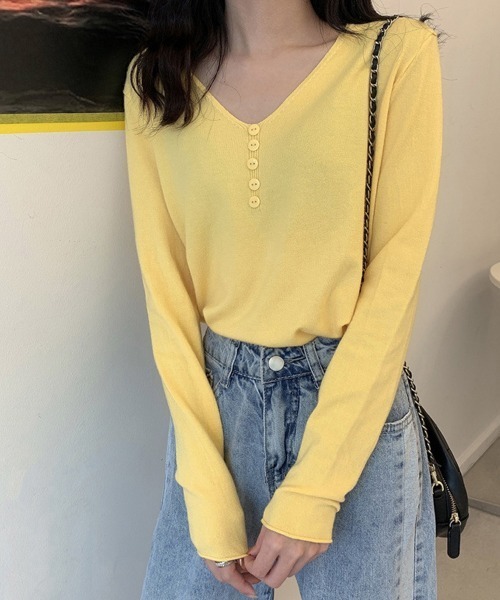 miniministore（ミニミニストア） ブラウス シャツ Vネック ニット