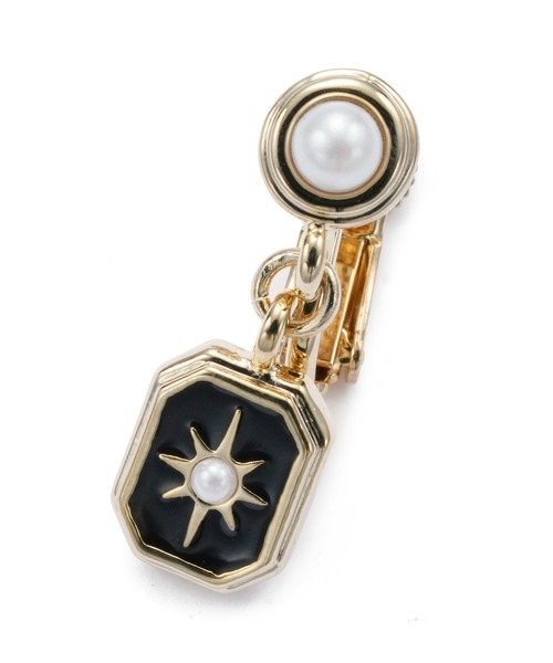 LANVIN en Bleu イヤリング ブラックスクエアイヤリング レディース