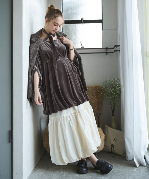 loin nuit スカート ribbon balloon skirt / リボンバルーン