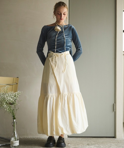 リボンバルーンスカート ロワンニュイ loin nuit（ロワンニュイ）の「ribbon balloon skirt / リボン