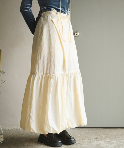 S ring balloon skirt バルーンスカート THEREDTHREAD / ザレッドスレッド】S ring balloon skirt