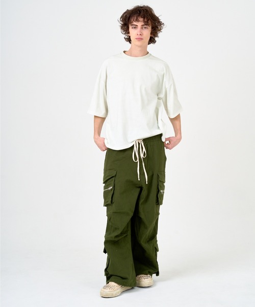 パンツ draping slim flare cargo pants ANDRAP カーゴパンツ ANDRAP/アンドラップ/WIDE FLARE CARGOPANTS