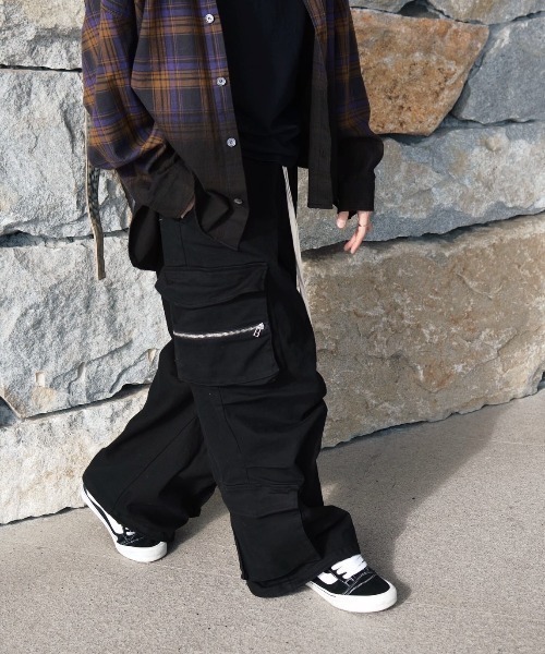 ANDRAP カーゴパンツ ANDRAP/アンドラップ/WIDE FLARE CARGOPANTS