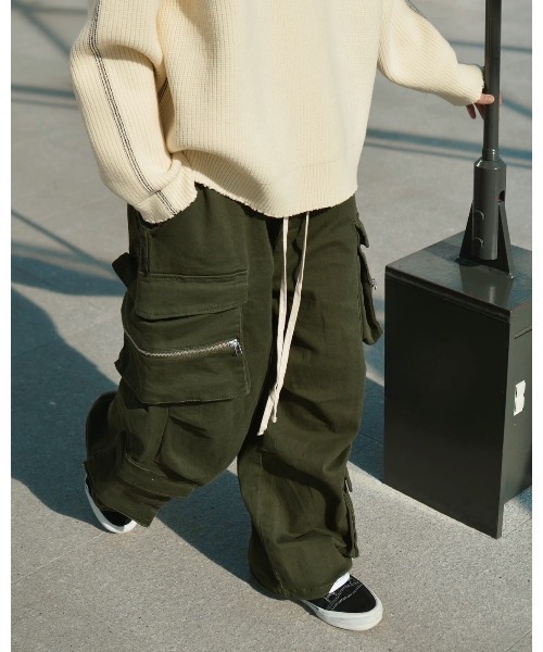 ANDRAP カーゴパンツ ANDRAP/アンドラップ/WIDE FLARE CARGOPANTS