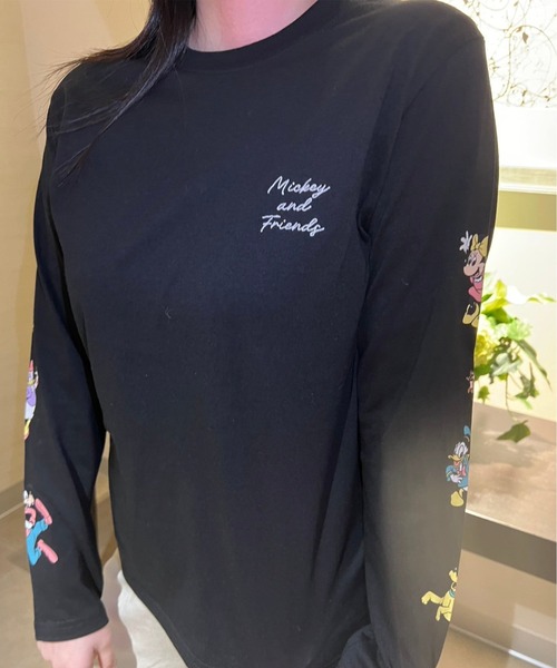Disney tシャツ 「DISNEY/ディズニー」プリント・刺繍ロンT