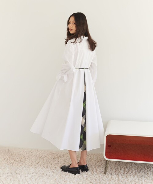 CB CRESTBRIDGE ワンピース バックチェック切替シャツワンピース