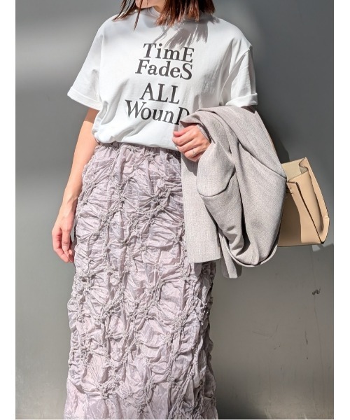 Mila Owen スカート シャーリングシアーストレートスカート
