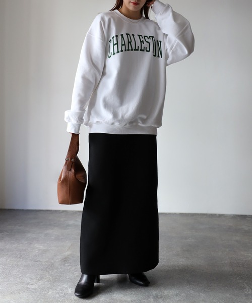 [Riberry] тренировочный cut and sewn LARGE темно-синий × белый женский 