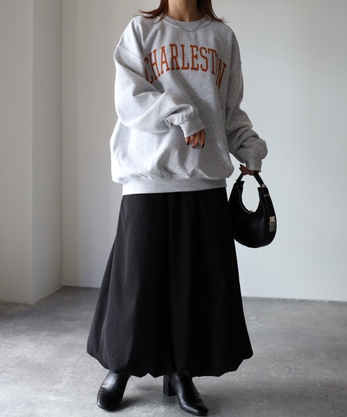 [Riberry] тренировочный cut and sewn LARGE темно-синий × белый женский 
