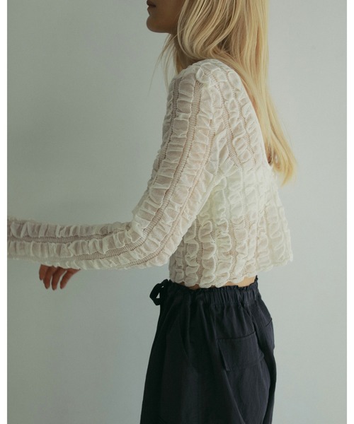 トップス anuke Shirring Short Knit anuke ニット セーター Shirring Short Knit レディース