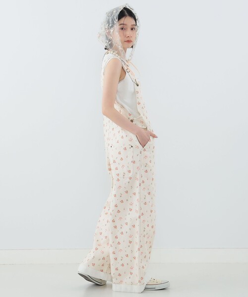 CAROLINA GLASER サロペット オーバーオール フラワーリボン柄