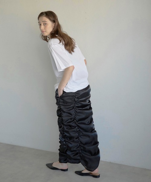 スカート 「MINERTE」foil organza gathered nylon skirt / 箔オーガンジーギャザーナイロンスカート | MINERTE | 05