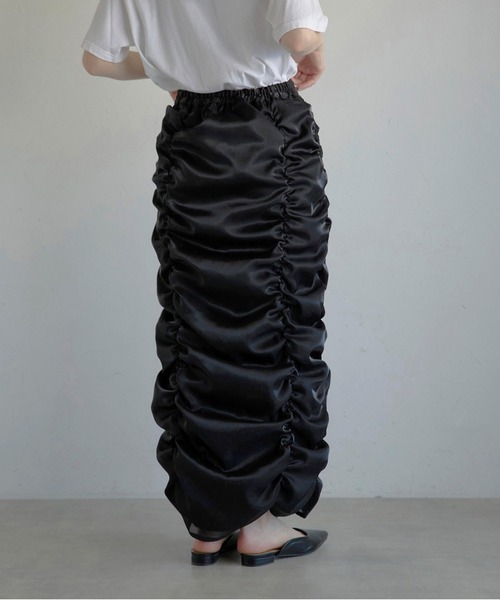 スカート 「MINERTE」foil organza gathered nylon skirt / 箔オーガンジーギャザーナイロンスカート | MINERTE | 09
