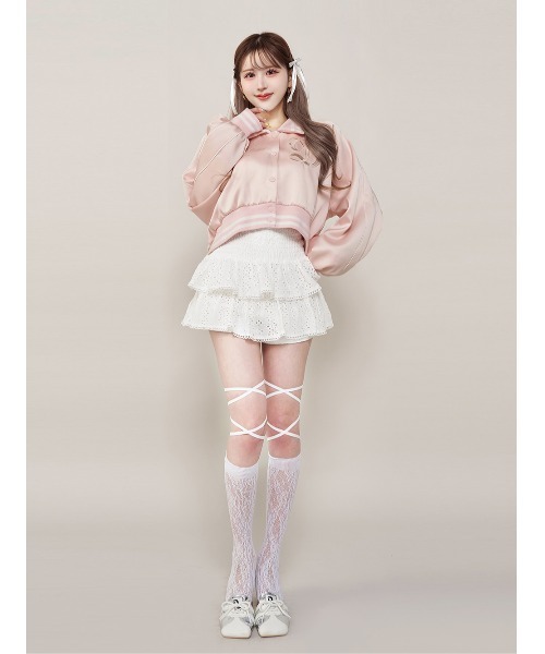 【THEAIRTOWN】レースシャーリングミニスカート♡ シャーリングコットンレースミニスカート – Darich (ダーリッチ)