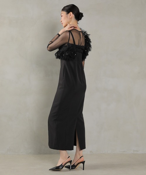 Kana ドレス パール フリル ビスチェ ワンピ 2点セット パーティー