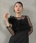 ドレス パール フリル ビスチェ ワンピ 2点...の詳細画像1