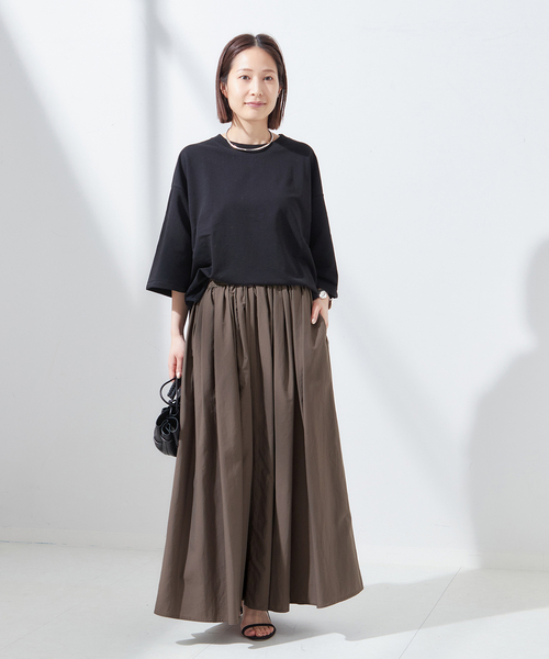 journal standard L'essageLUMINARYウールスカート 予約》ウールボンディングフレアスカート（ロング・マキシ丈