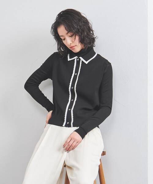 UNITED ARROWS ベスト ジレ スカラップ レース ニットベスト