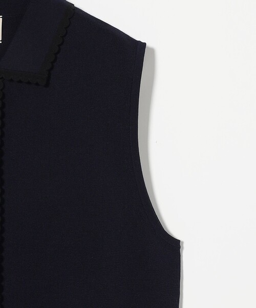 UNITED ARROWS ベスト ジレ スカラップ レース ニットベスト