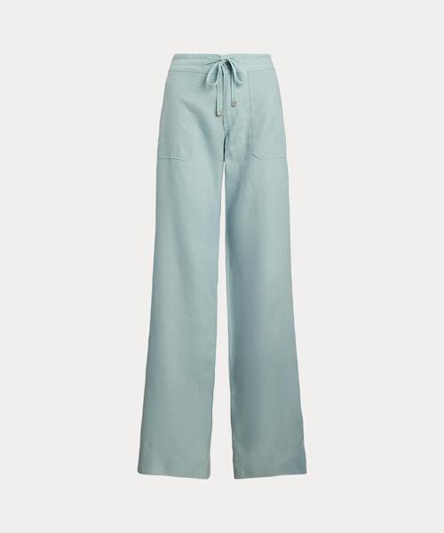 【Ralph Lauren】レディース＊リネン ワイドレッグ パンツ LAUREN RALPH パンツ リネン ワイドレッグパンツ レディース