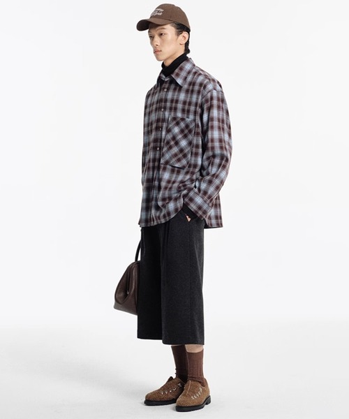 WESTBOY シャツ ルーズチェックシャツ ワイドシルエット ビッグ